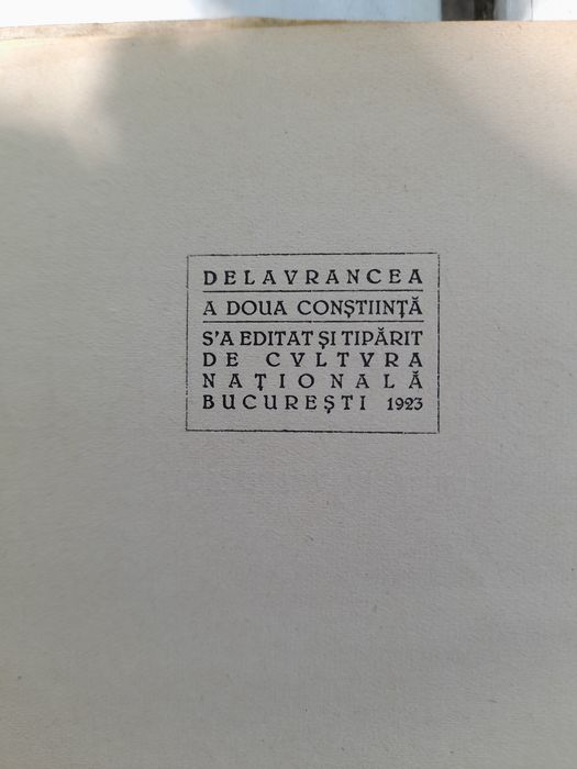 Carte veche din 1923