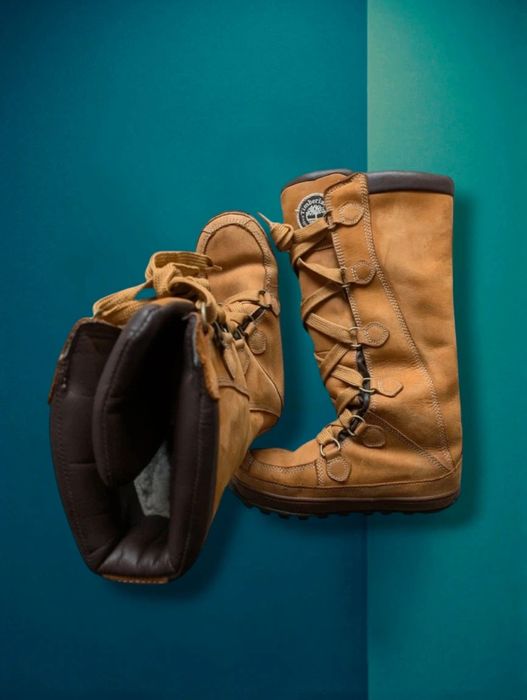 Vintage Timberland Faux-Fur & Suede Pull-On Mukluk Boots