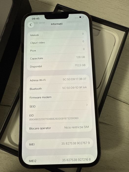 Iphone 13 Pro Max 128G Gb Full box Impecabil 98% baterie