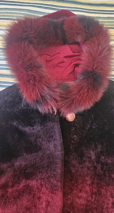 Шуба мутон / цигейка, размер 44-46