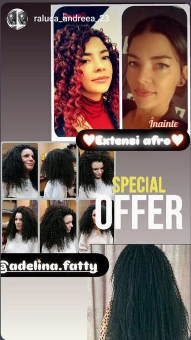 Extensii afro schimbare de look