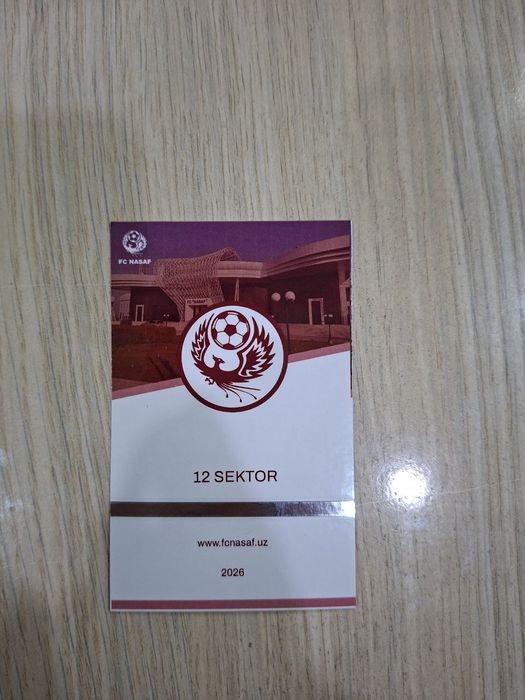 Nasaf jamoasi oʻyinlariga 1 mavsumlik abonement