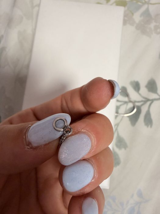 Обеци Пандора с две висулки за закачване