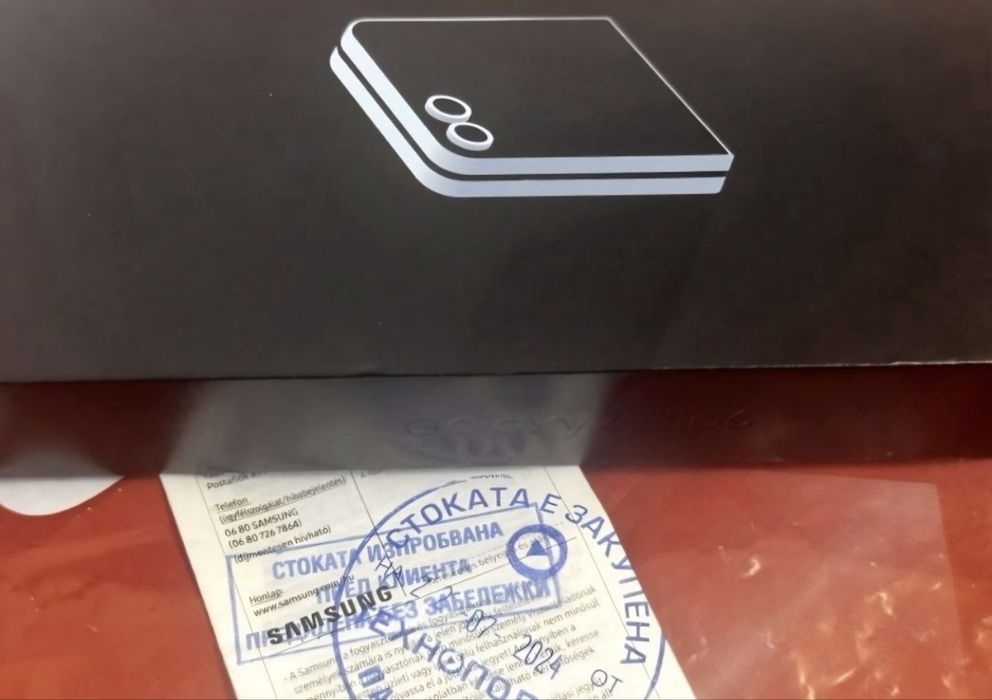 КАТО НОВ 512GB Samsung Z Flip 6 Гаранция Технополис 2026 г. Blue