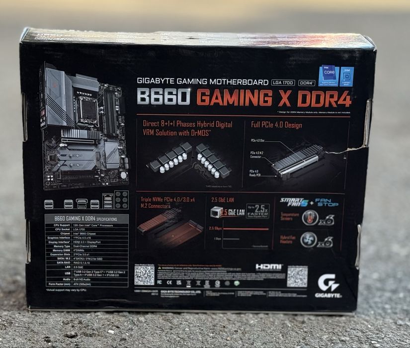 НОВО!!! Дънна платка Gigabyte B660 GAMING X AX DDR4, Socket LGA1700