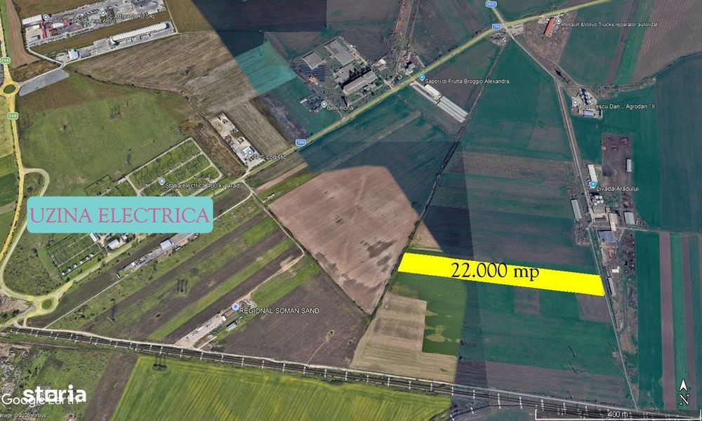 2.2 ha teren vizavi de uzina electrica Arad