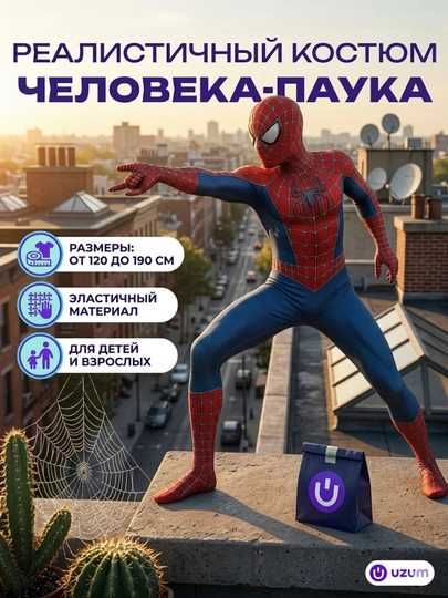 O'rgimchak odam kiyimi, bolalar va kattalar uchun