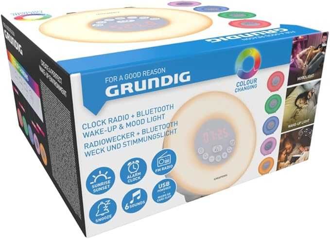 Bluetooth тонколона/часовник с LED лампа Grundig