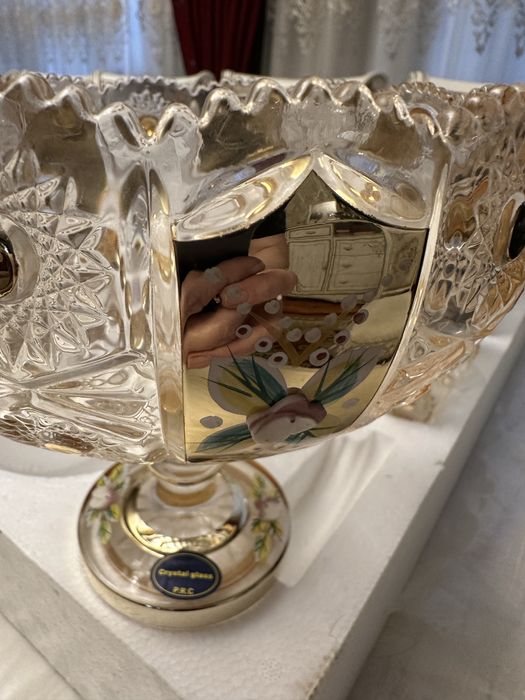 Хрустальная пасуда, набор из 7 предметов. Набор новый, в упаковке.