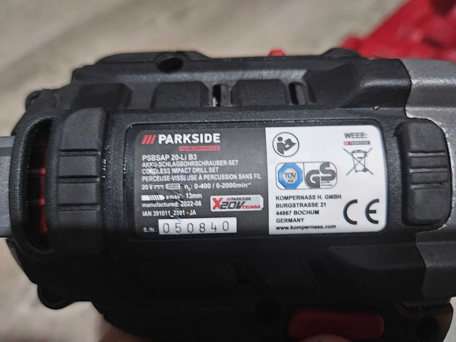 Акумулаторен ударен винтоверт Parkside PSBSAP 20-Li B3.Чисто нов. Ç