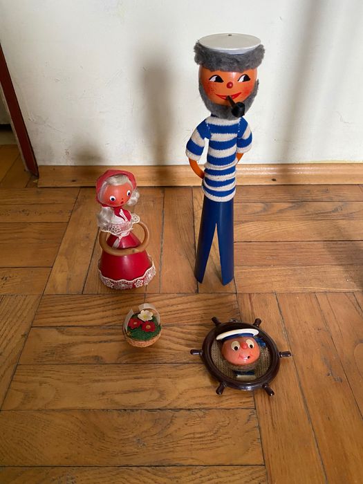 Сувенирни дървени статуетки Попай морякът и жена му