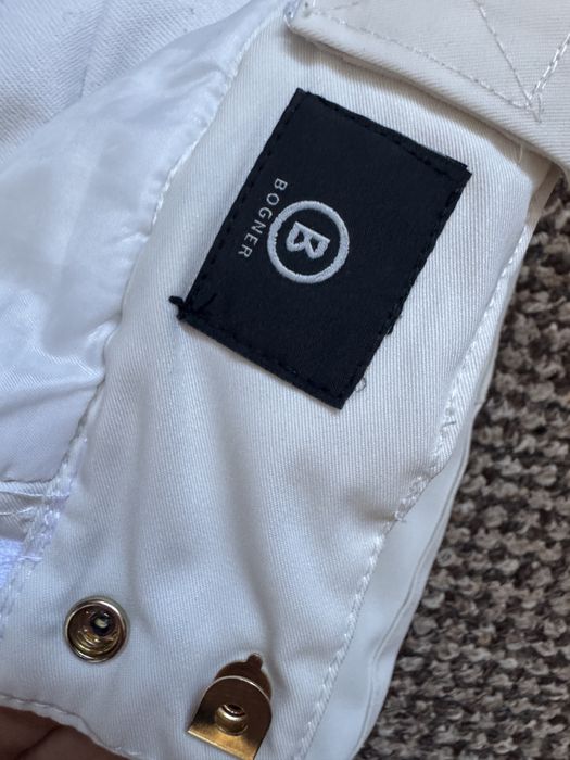 Pantalon Bogner, M, impecabil, alb-unt