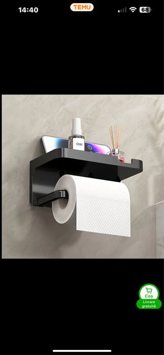 Suport pentru hartie igienica montat pe perete din ABS modern