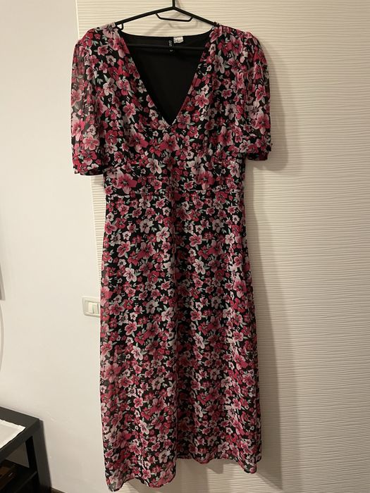 Rochie din matase multicolora