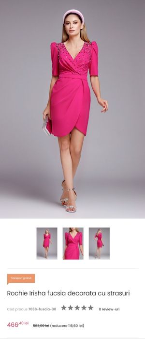 Rochie roz de ocazie mărimea 40