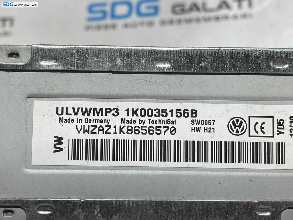 Unitate Radio CD Player U L V W MP3 Volkswagen Golf 6 Plus 2008 - 2013 Cod 5K0035156A 5K0035156B [L3103]