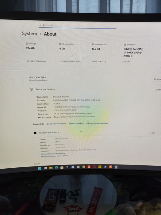 Pc gaming ieftin  preț inițial (sistem) 6400 lei