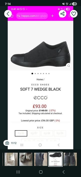 Чехли Crocs 33/34 и 37/38, ECCO 38