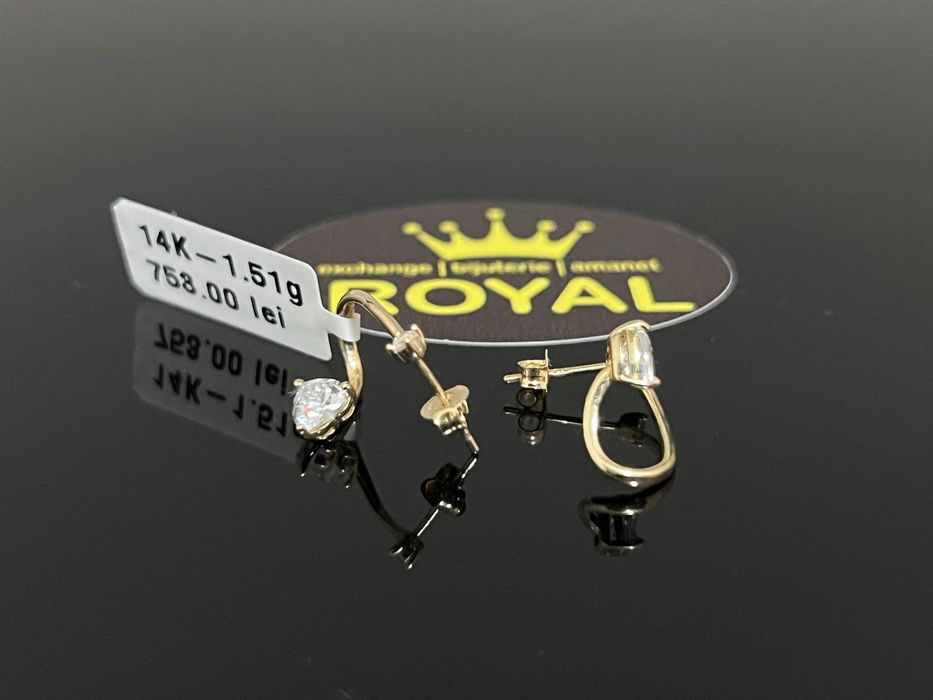 Bijuteria Royal CB : Cercei dama aur nou 14k 1,51gr