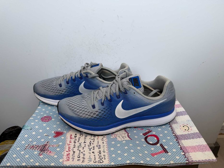 Nike Air Zoom Pegasus 34 Grey Racer Blue''оригинални маратонки 45.5 номер