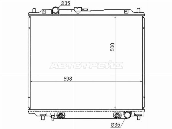 Радиатор двигателя Mitsubishi Pajero