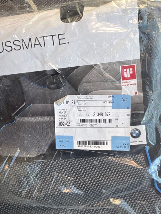 Стелки за BMW i3 гумени Комплект