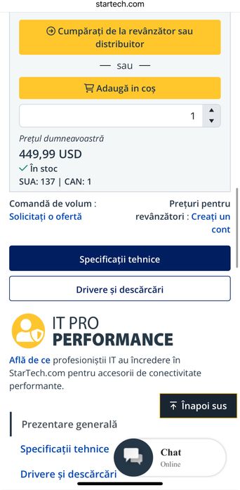 Adaptor Hub Serial cu 8 Porturi USB la RS232/RS485/RS422