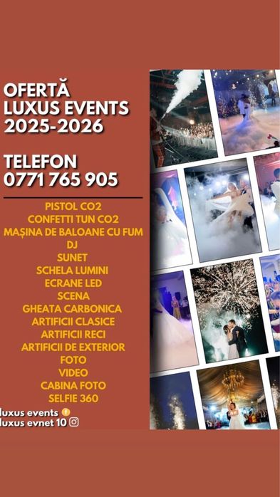 Efecte Speciale Nuntă / Fum Greu / Artificii / Lasere / DJ