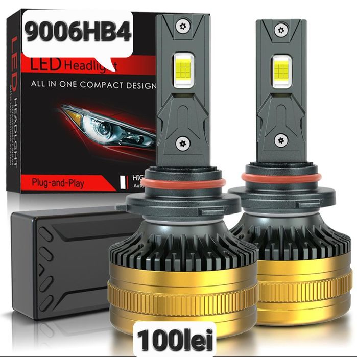 Becuri LED HB4 9006 Canbus 12V-24V 60000LM set 2buc
