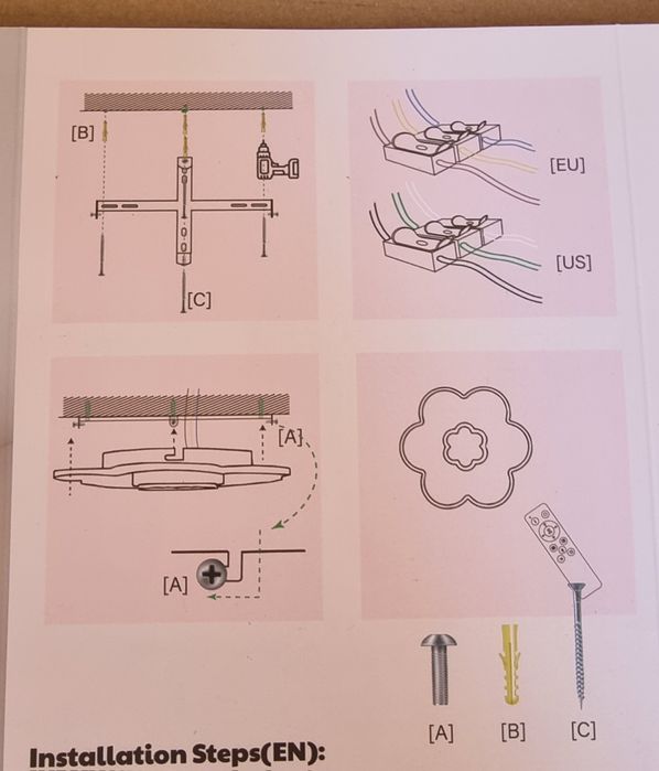 Детски плафон  цвете 35w