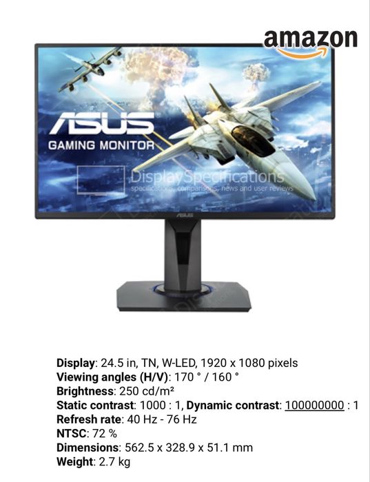 Гейминг монитор Asus VG255H