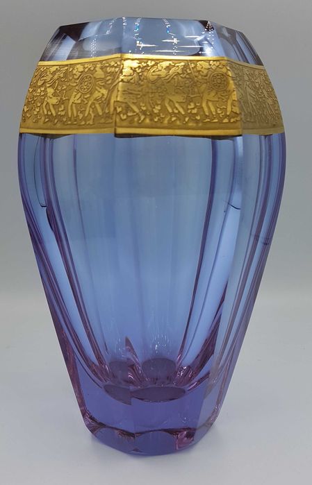Superba vaza vintage MOSER autentica -DIVA -sticla alexandrite ametist