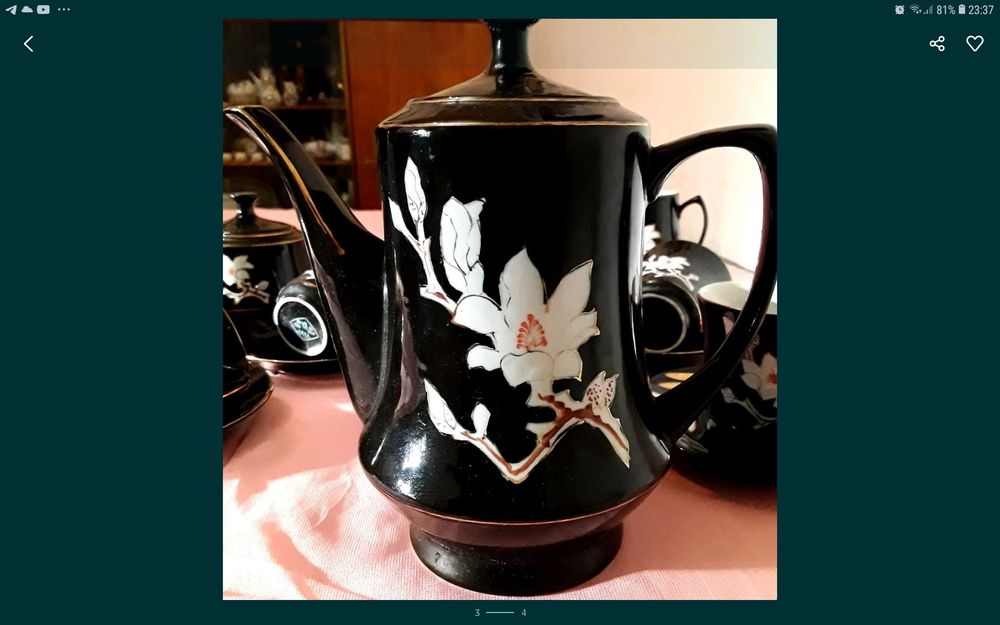 Антикварный китайский чайный сервиз " магнолия" середины 20 века