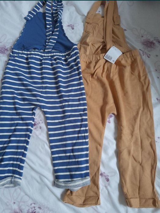 set haine 2 salopete h&m 98 2 3 ani băiat băiețel noi eticheta