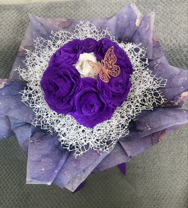 Buchet trandafiri handmade