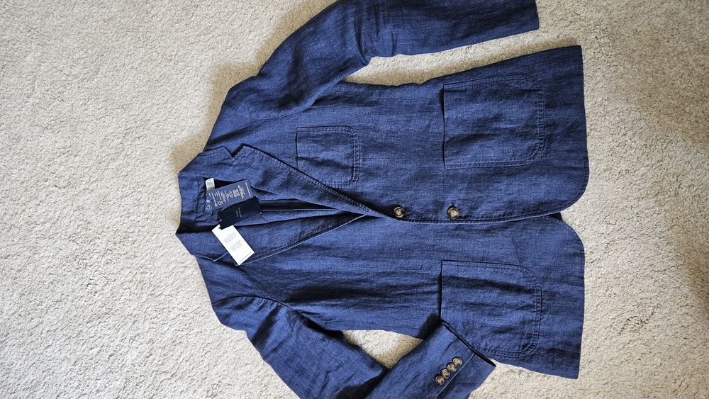 Sacou din in Polo Ralph Lauren, bleumarin, măsura M, nou