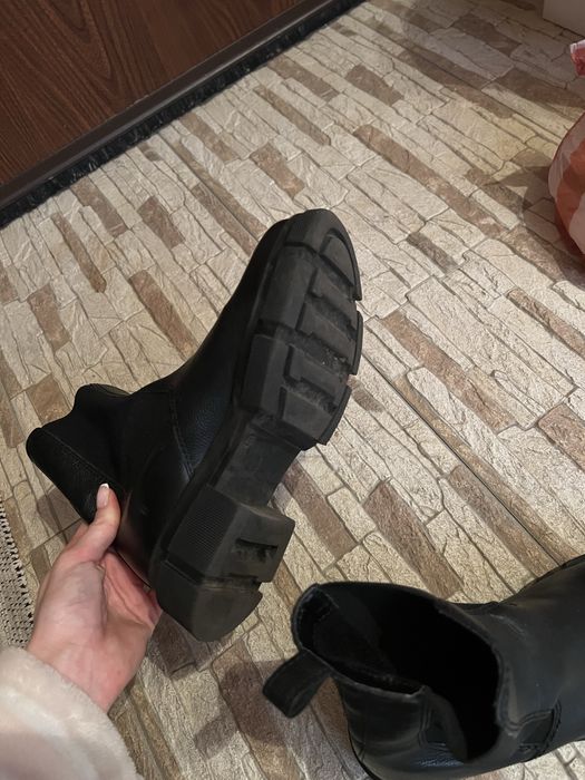 Черни боти естествена кожа