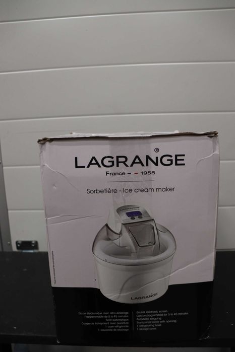 LAGRANGE Машина за сладолед 1.8л, 12W, 45 мин, 1 чаша, лек ДЕФЕКТ