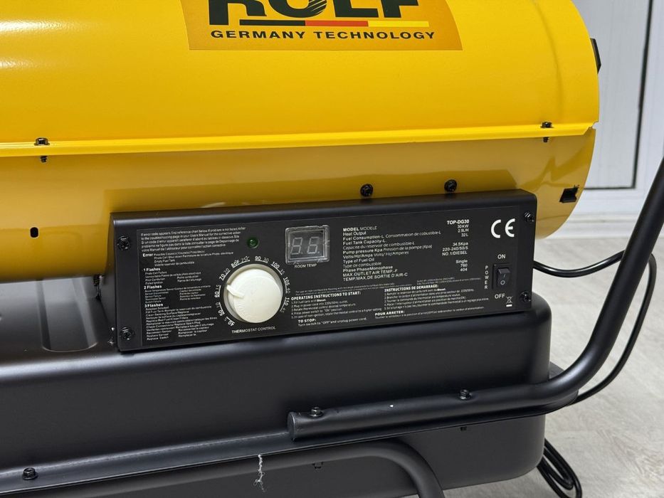 Дизельная тепловая пушка ROLF TOP-DG30 30кВт 220Вт из Первых рук