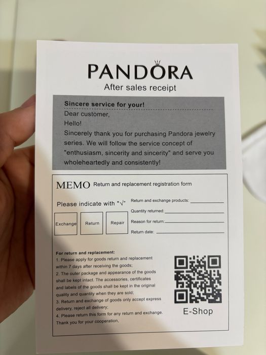 Браслет Пандора упаковкасымен новый проба 925