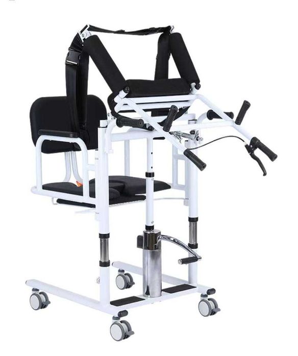 Хидравлично приспособление с двойно повдигане за преместване инвалиди