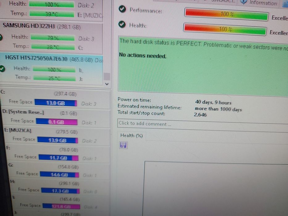 Hard disk laptop Seagate  HGST 500Gb