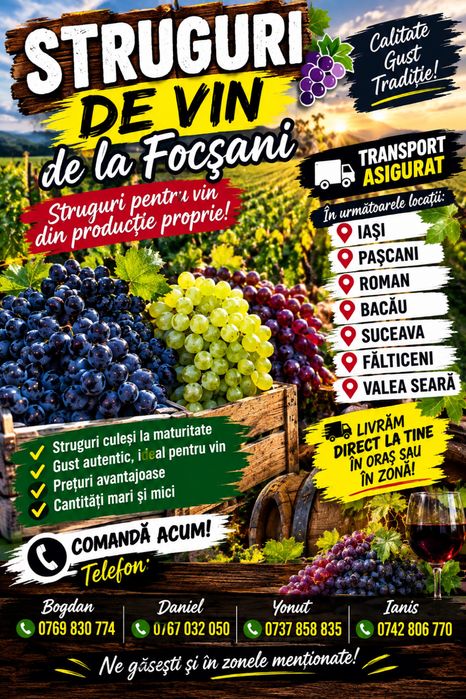 Vand struguri de vin