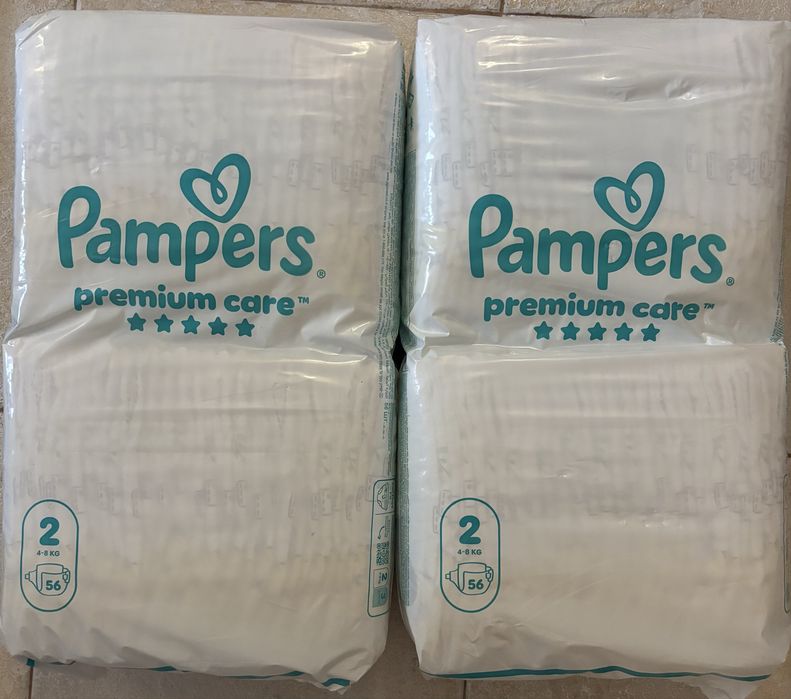 Pampers premium care 2 - 112  бр, 4-8 кг