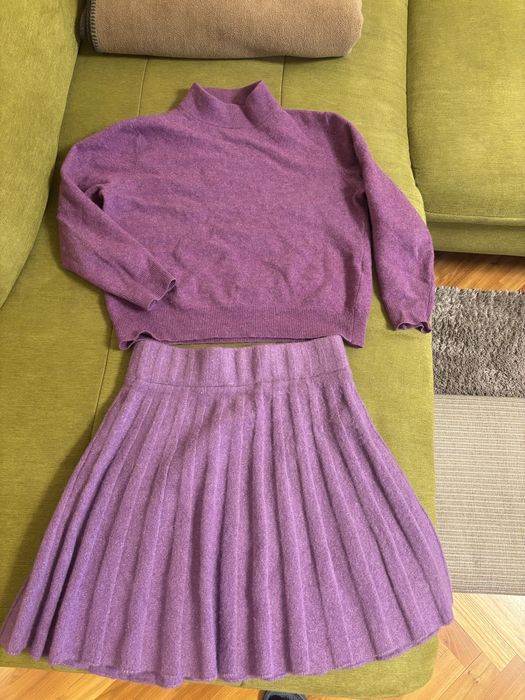 Лилав комплект от плетиво s размер