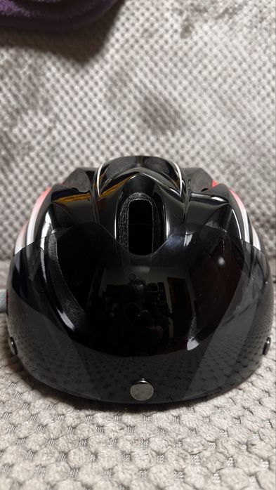 Casca ciclism rosu- negru