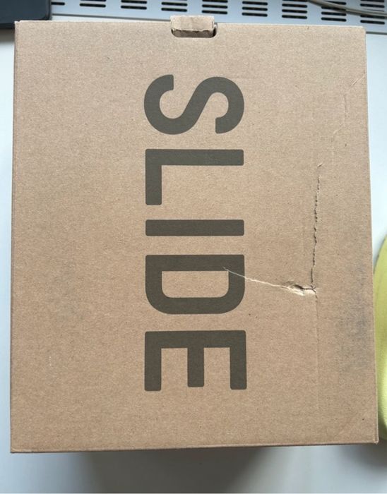 yeezy x adidas slides glow green 37