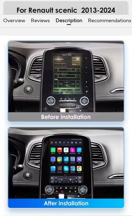 Navigatie android Renault Scenic Waze YouTube Bluetooth GPS