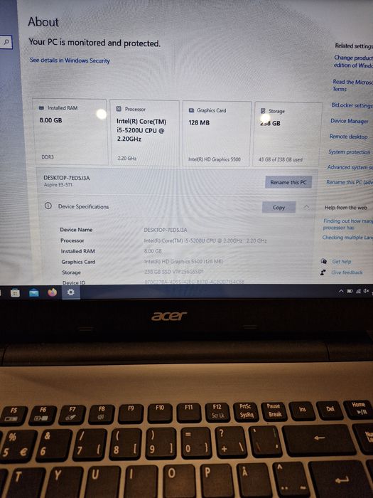 Laptop Acer Aspire i5
