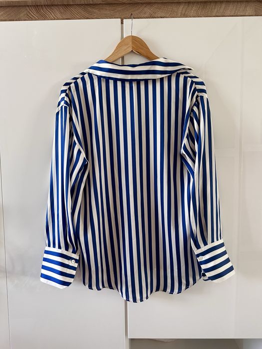 Риза Zara в бяло и синьо райе